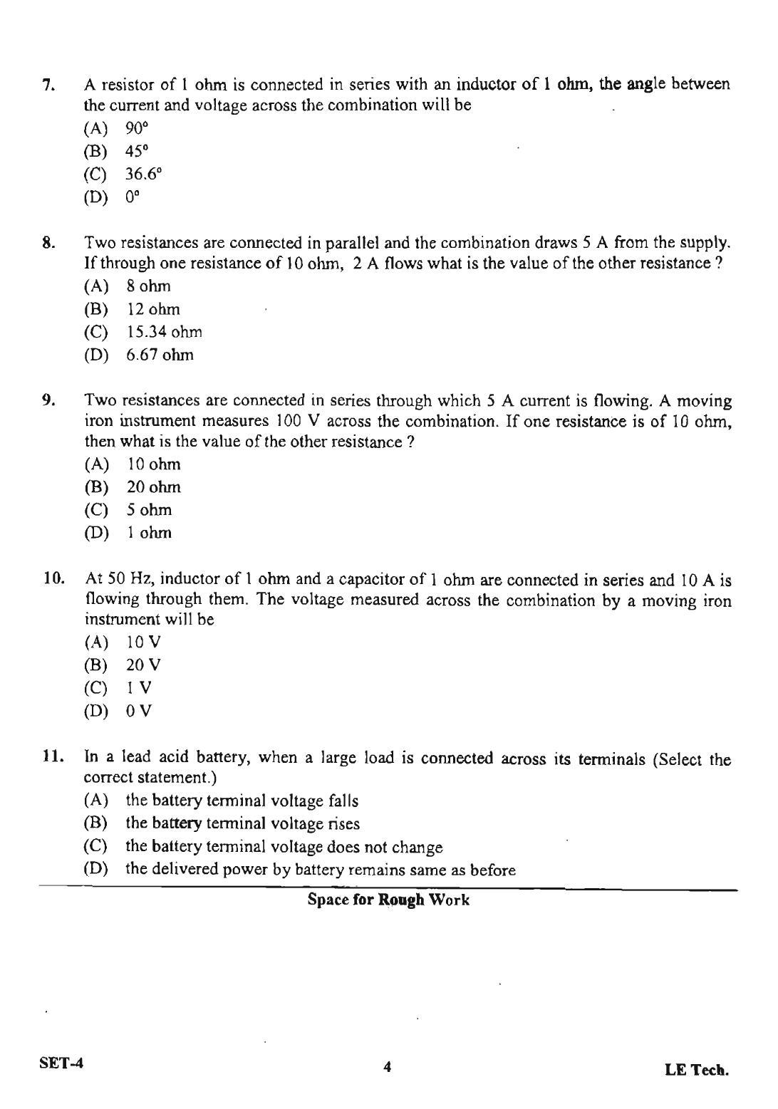 OJEE 2013 LE Tech Set 4 Question Paper - Page 2