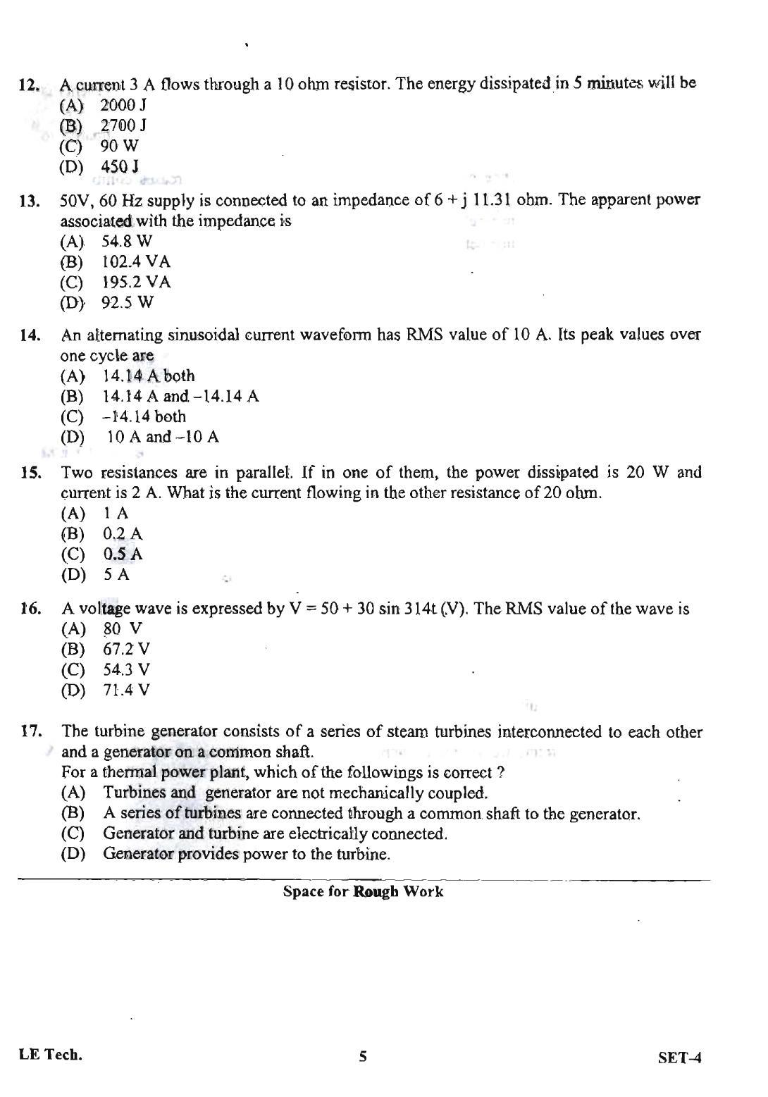 OJEE 2013 LE Tech Set 4 Question Paper - Page 3
