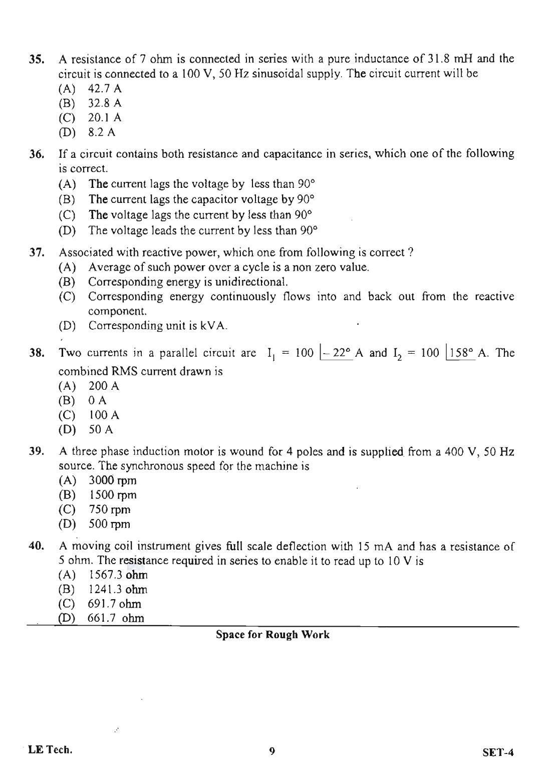 OJEE 2013 LE Tech Set 4 Question Paper - Page 7