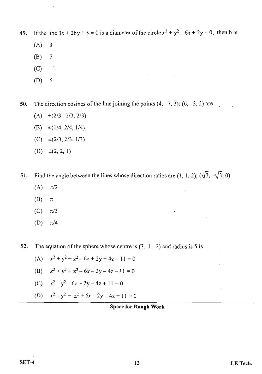 OJEE 2013 LE Tech Set 4 Question Paper - Page 10