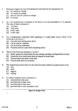 OJEE 2013 LE Tech Set 4 Question Paper