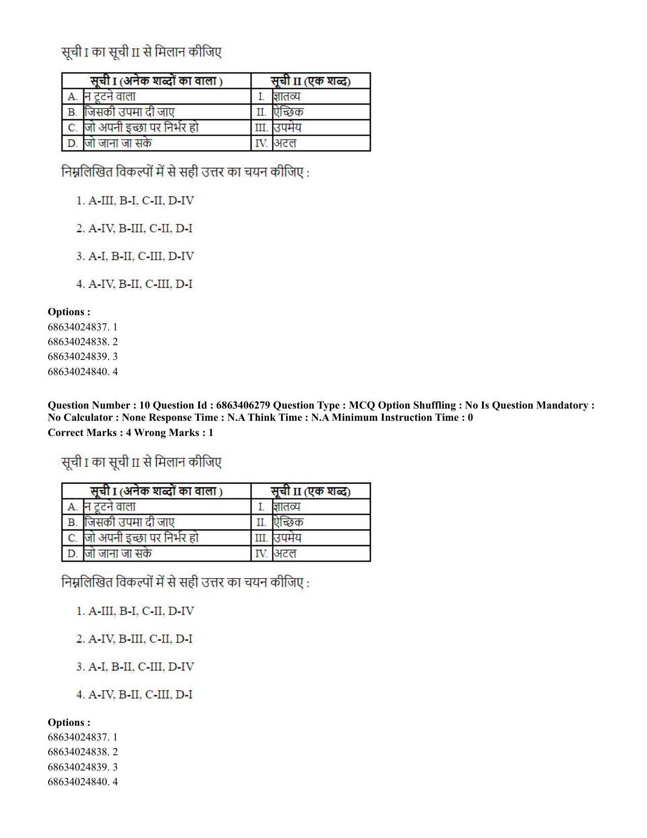 CUET PG 2023: MTQP02 – Civil, Structural & Transport Engg. (Hindi) - Shift 3 (05-06-2023) Question Paper - Page 11