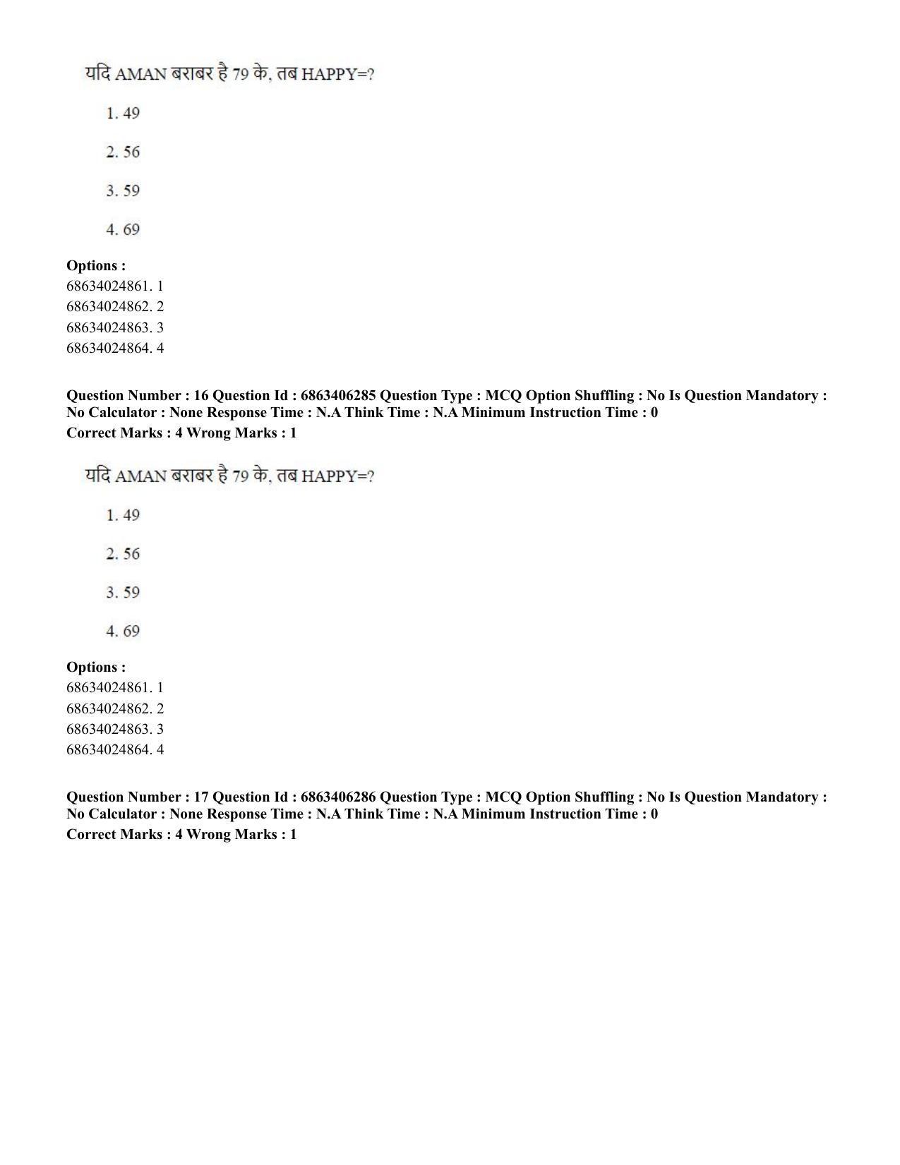 CUET PG 2023: MTQP02 – Civil, Structural & Transport Engg. (Hindi) - Shift 3 (05-06-2023) Question Paper - Page 17