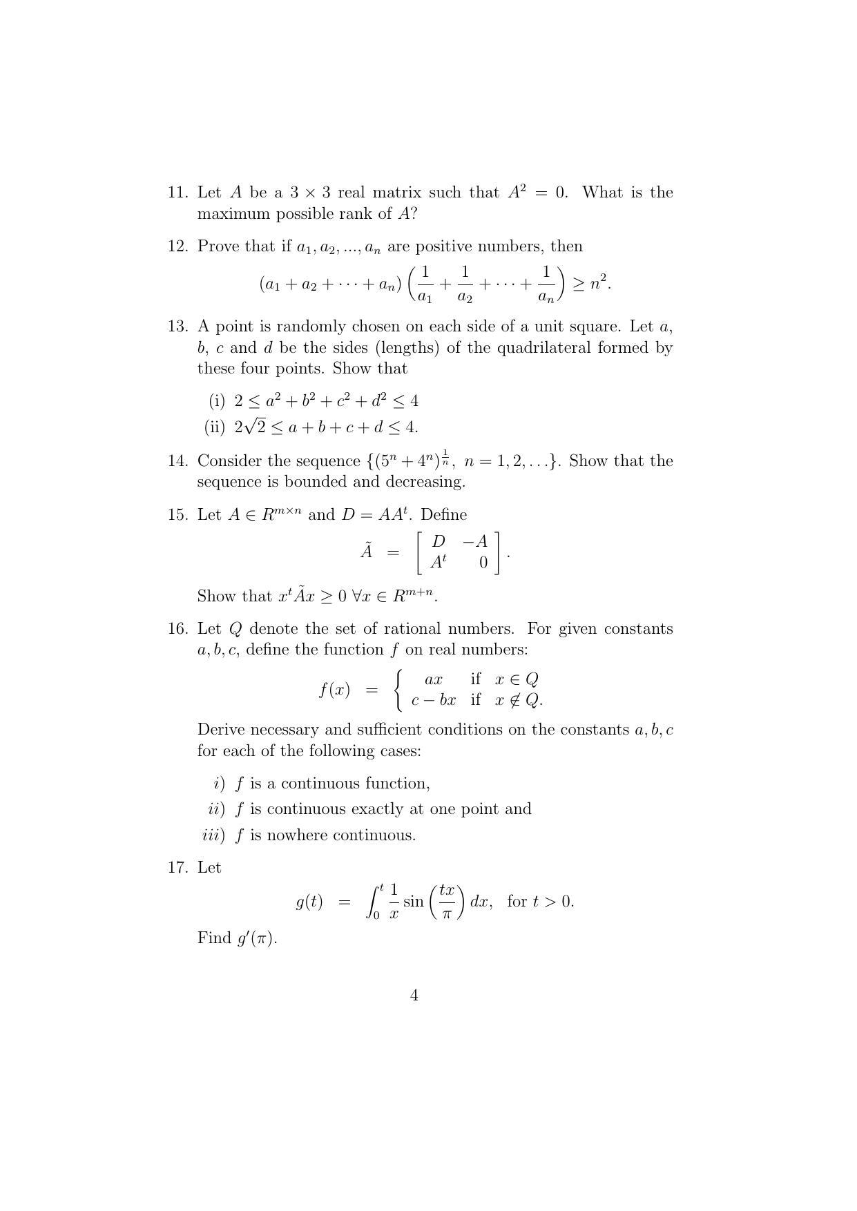 ISI Admission Test JRF in Quality, Reliability and Operations Research QRB 2015 Sample Paper - Page 4