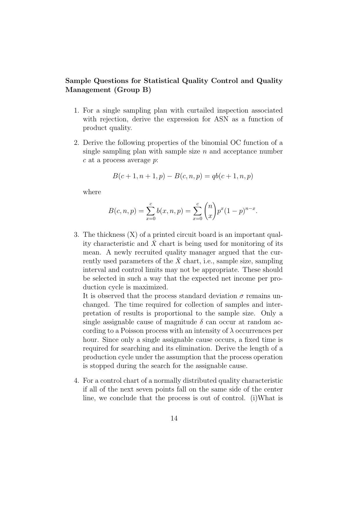 ISI Admission Test JRF in Quality, Reliability and Operations Research QRB 2015 Sample Paper - Page 14