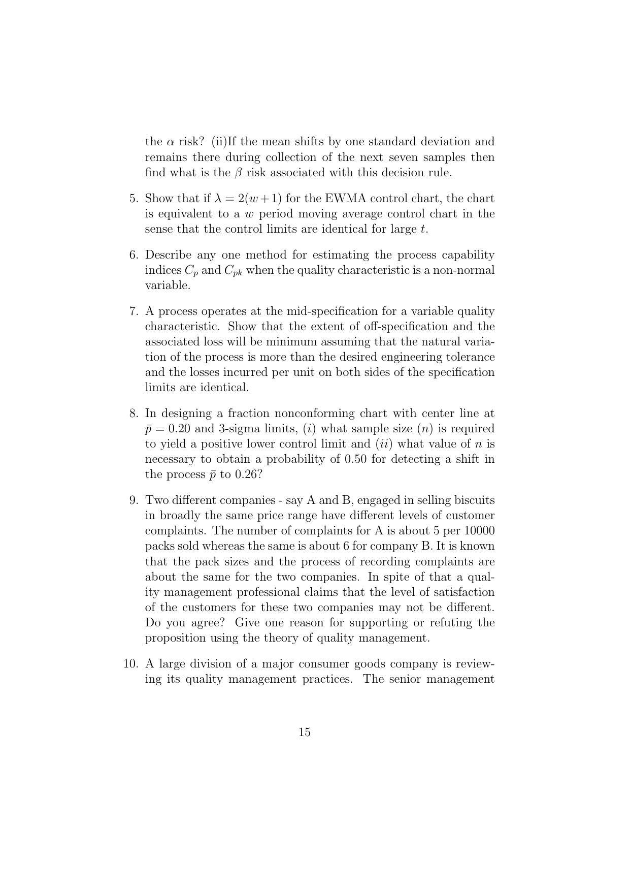 ISI Admission Test JRF in Quality, Reliability and Operations Research QRB 2015 Sample Paper - Page 15