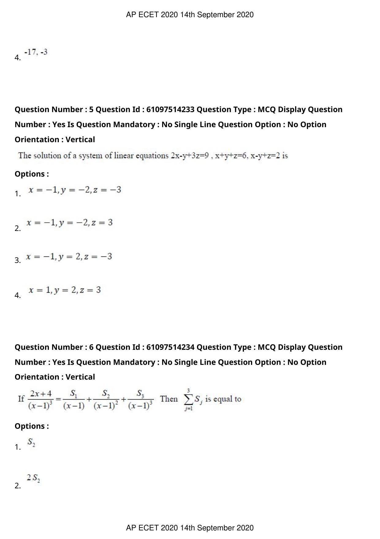 AP ECET 2020 - Electronics and Instrumentation Engineering (Preview) Question Paper With Preliminary Keys - Page 4