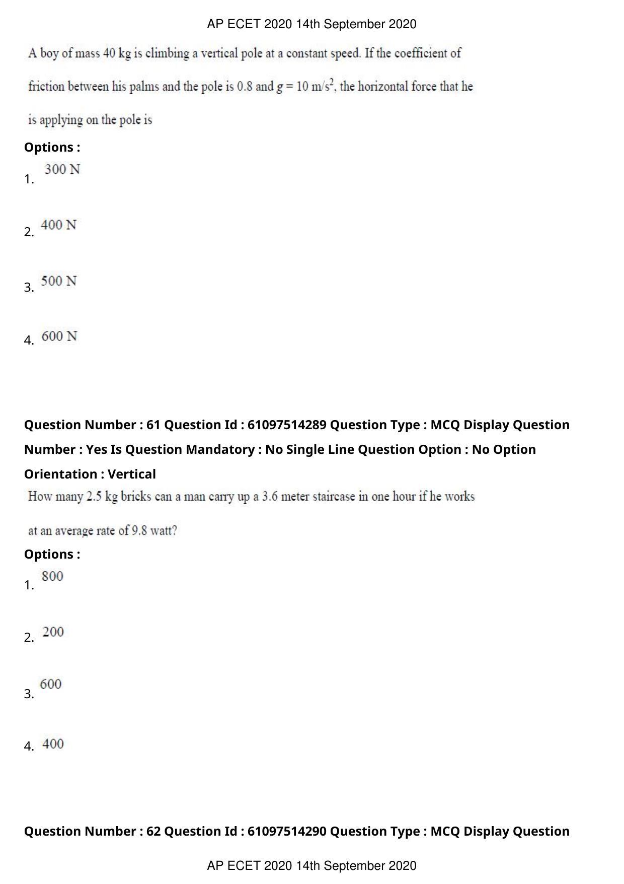 AP ECET 2020 - Electronics and Instrumentation Engineering (Preview) Question Paper With Preliminary Keys - Page 35