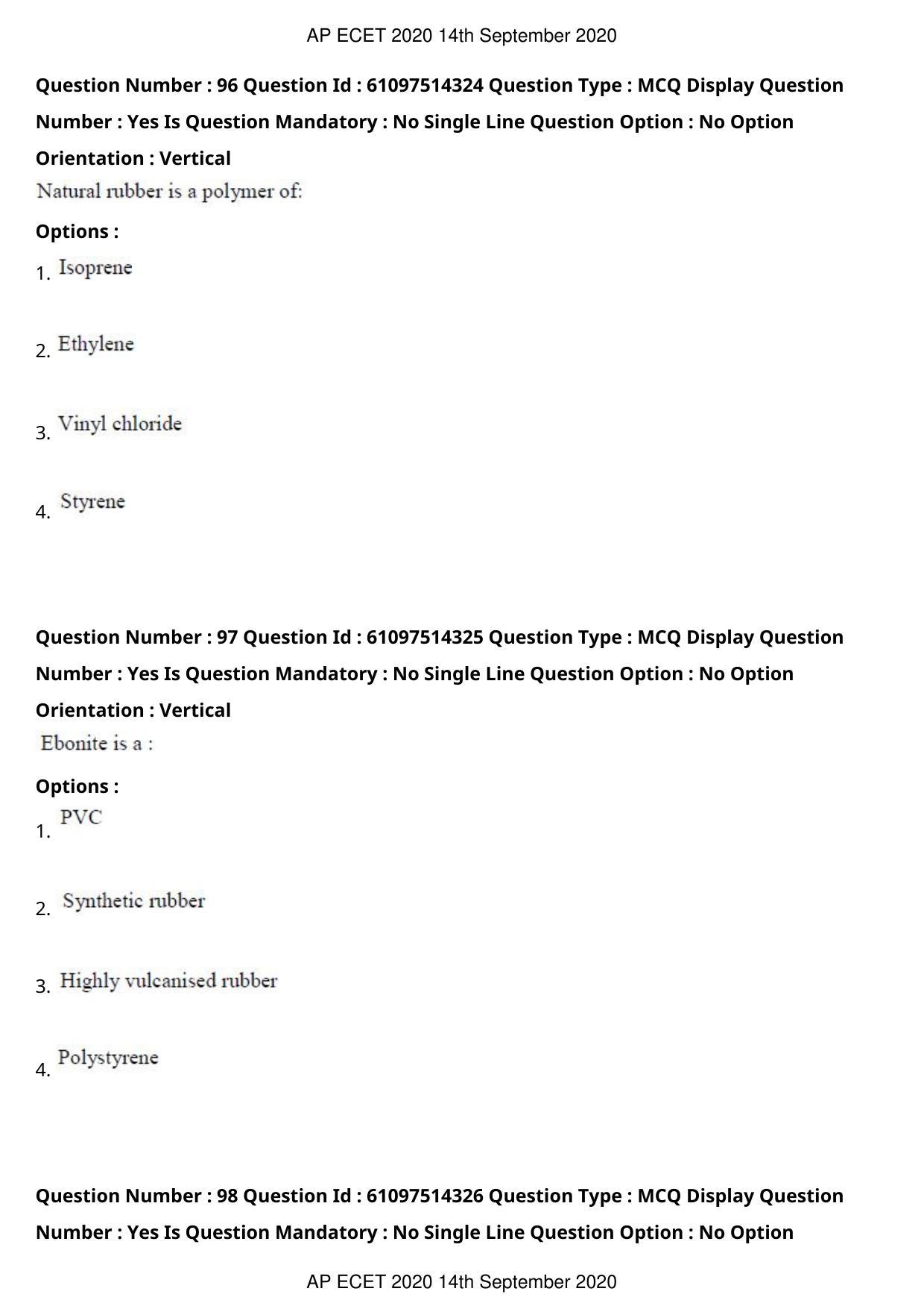 AP ECET 2020 - Electronics and Instrumentation Engineering (Preview) Question Paper With Preliminary Keys - Page 53