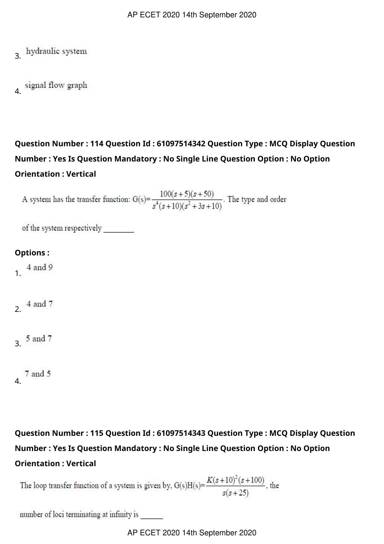 AP ECET 2020 - Electronics and Instrumentation Engineering (Preview) Question Paper With Preliminary Keys - Page 62