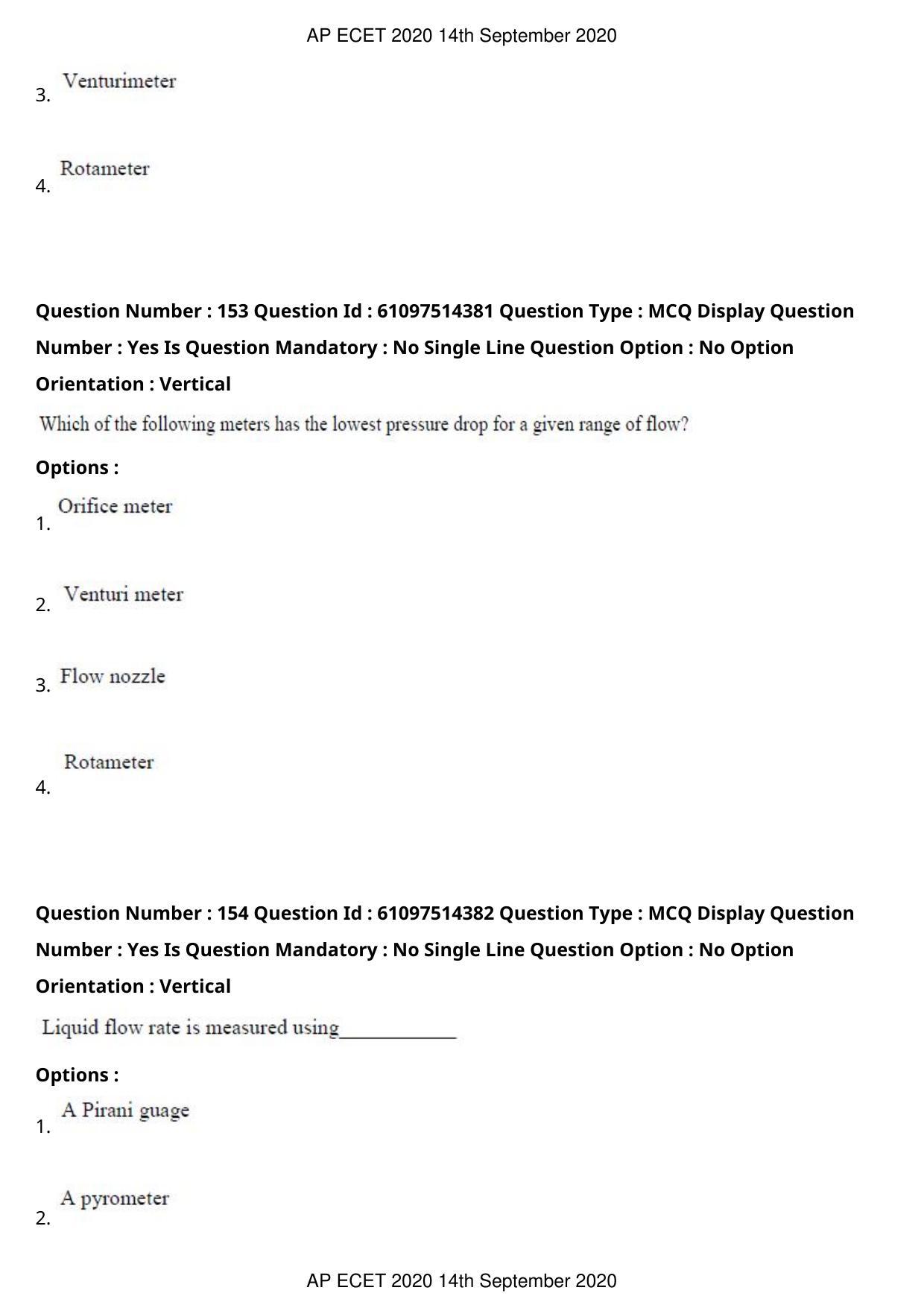 AP ECET 2020 - Electronics and Instrumentation Engineering (Preview) Question Paper With Preliminary Keys - Page 82