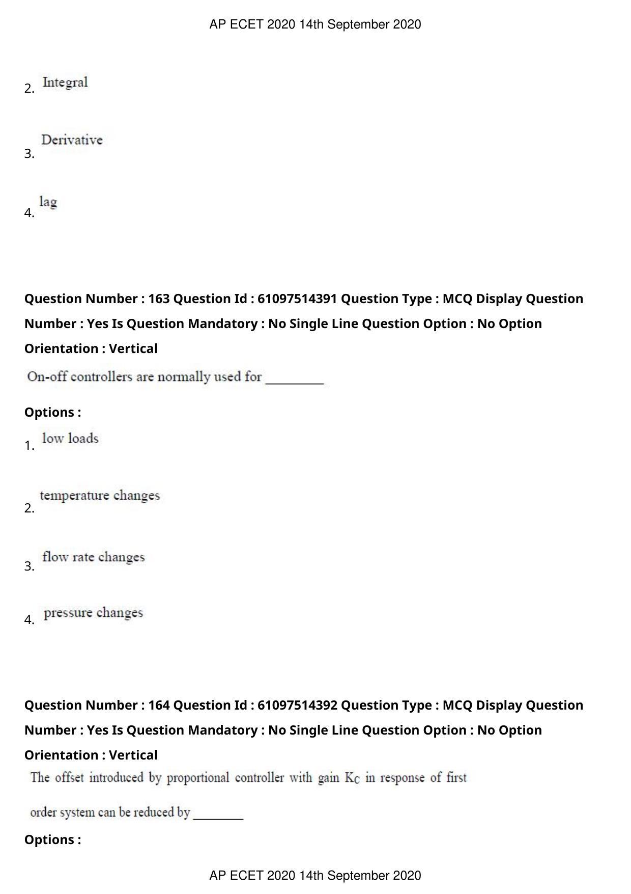 AP ECET 2020 - Electronics and Instrumentation Engineering (Preview) Question Paper With Preliminary Keys - Page 87