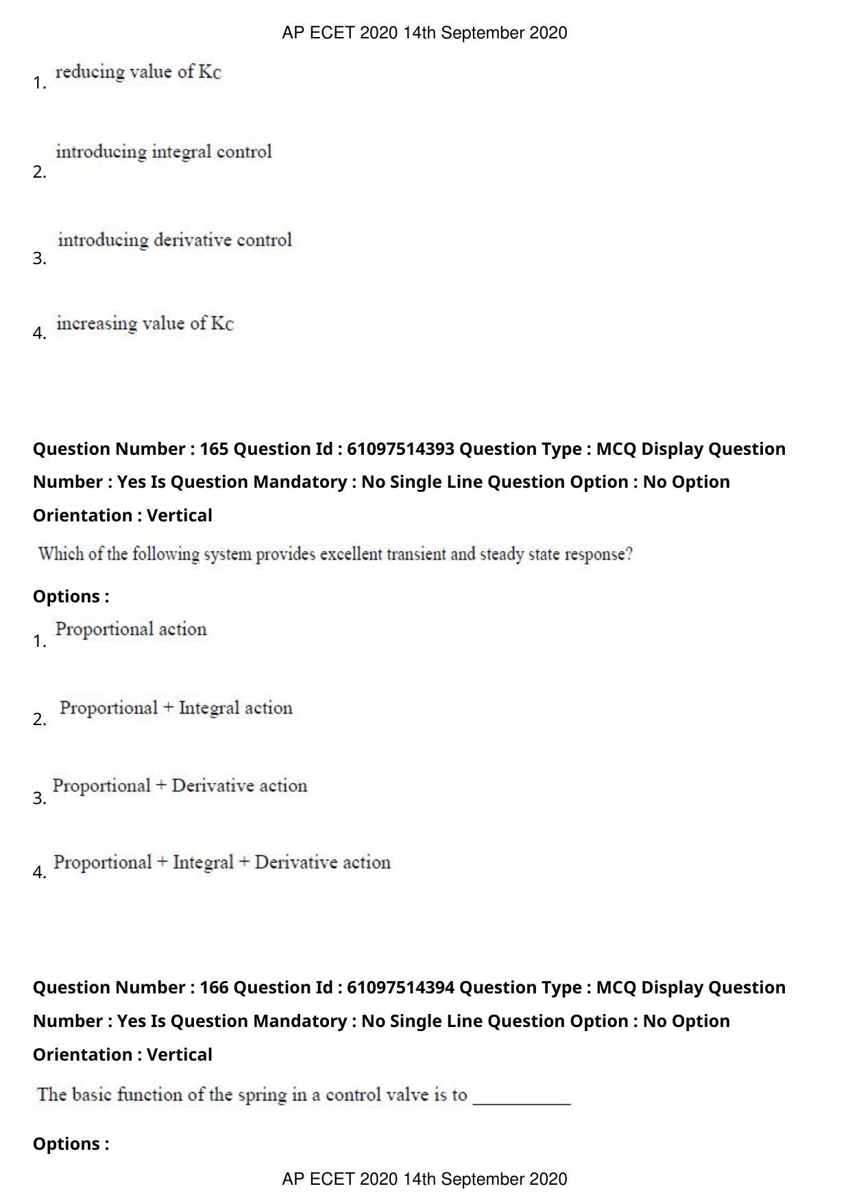 AP ECET 2020 - Electronics and Instrumentation Engineering (Preview) Question Paper With Preliminary Keys - Page 88