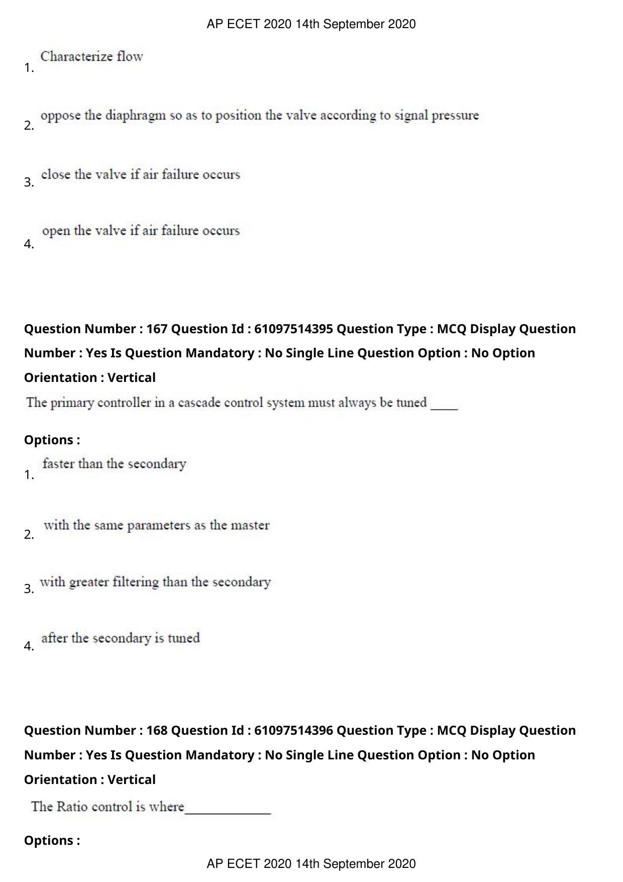 AP ECET 2020 - Electronics and Instrumentation Engineering (Preview) Question Paper With Preliminary Keys - Page 89