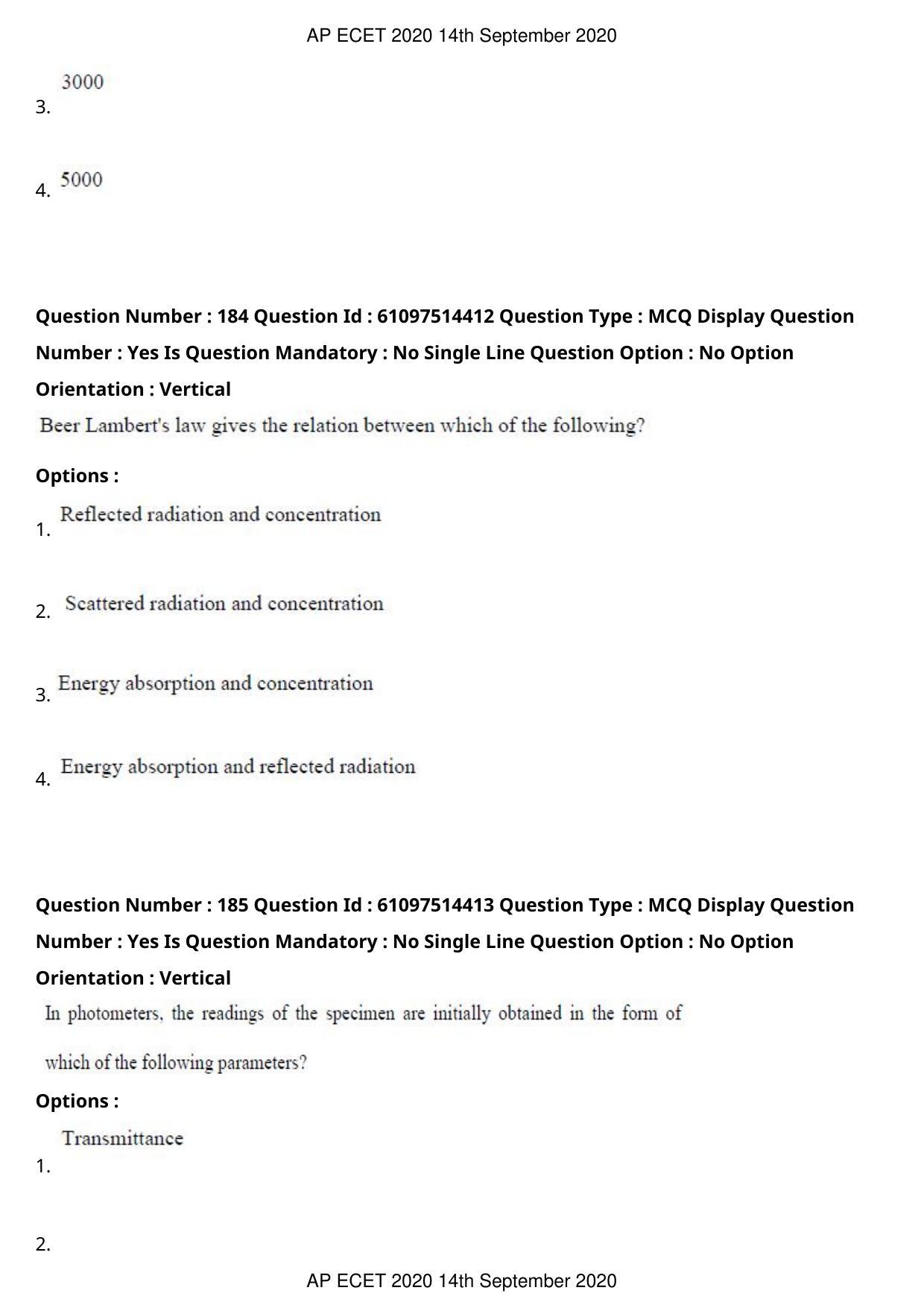 AP ECET 2020 - Electronics and Instrumentation Engineering (Preview) Question Paper With Preliminary Keys - Page 98