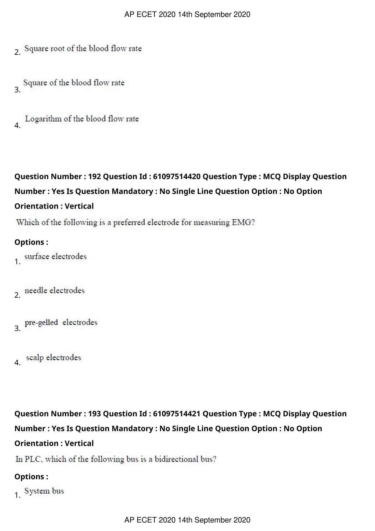 AP ECET 2020 - Electronics and Instrumentation Engineering (Preview) Question Paper With Preliminary Keys - Page 102