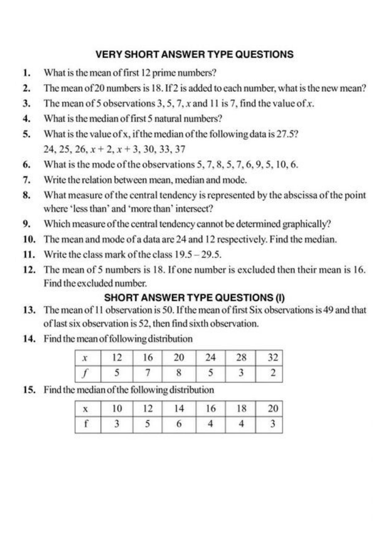 Class 10 Notes, Question & Practice Paper - Mathematics (Topic 14 : Statistics) - Page 5