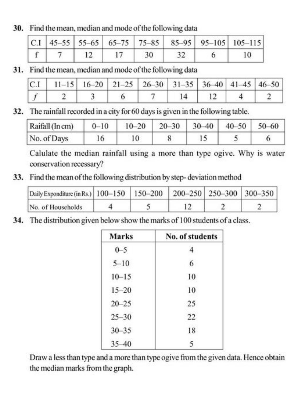 Class 10 Notes, Question & Practice Paper - Mathematics (Topic 14 : Statistics) - Page 8