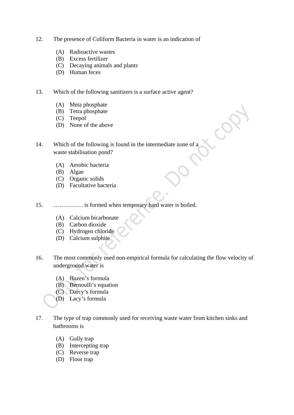 CUSAT CAT 2021 Engineering Science Question Paper - Page 3