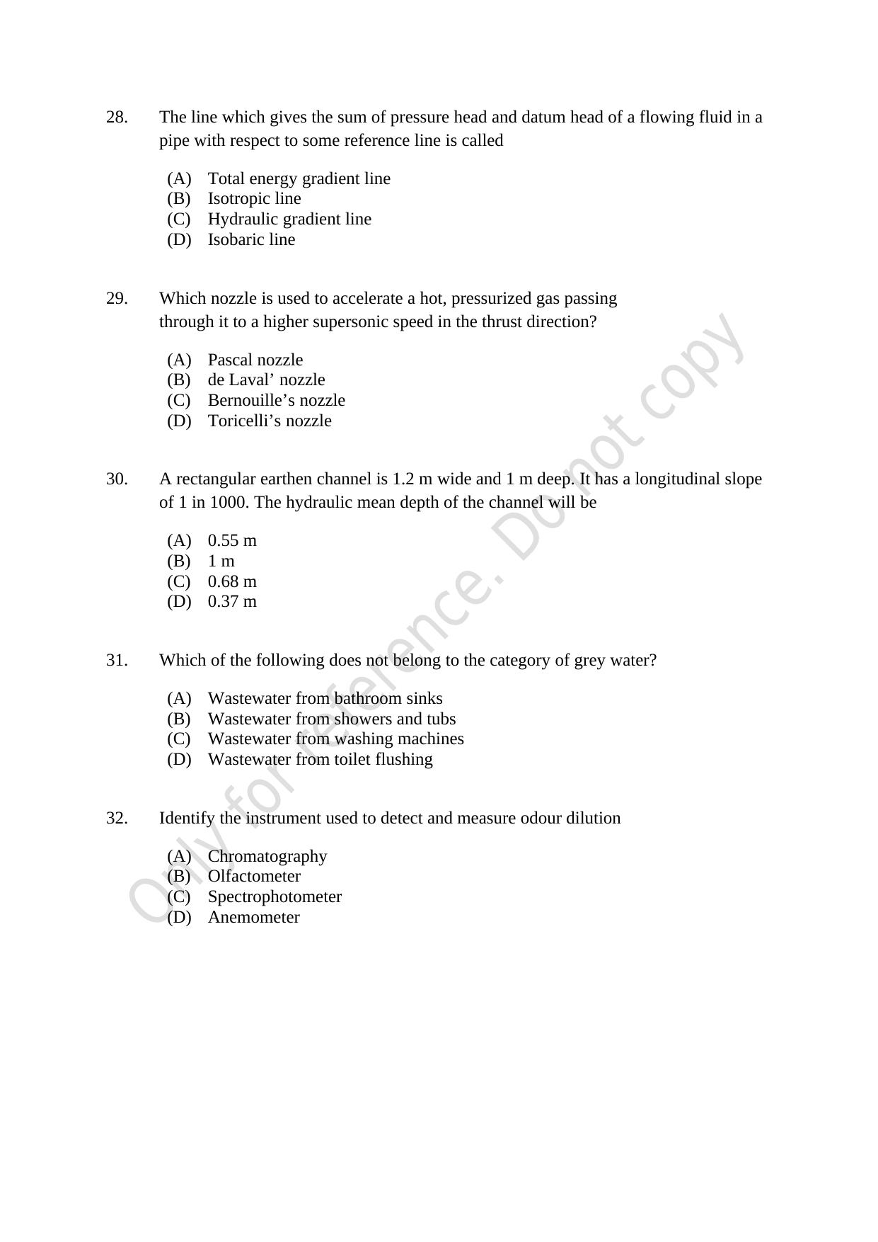 CUSAT CAT 2021 Engineering Science Question Paper - Page 6