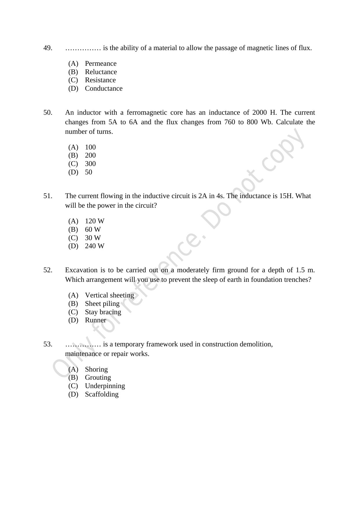 CUSAT CAT 2021 Engineering Science Question Paper - Page 10