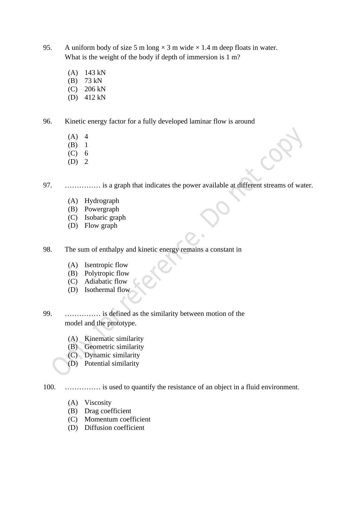 CUSAT CAT 2021 Engineering Science Question Paper - Page 18