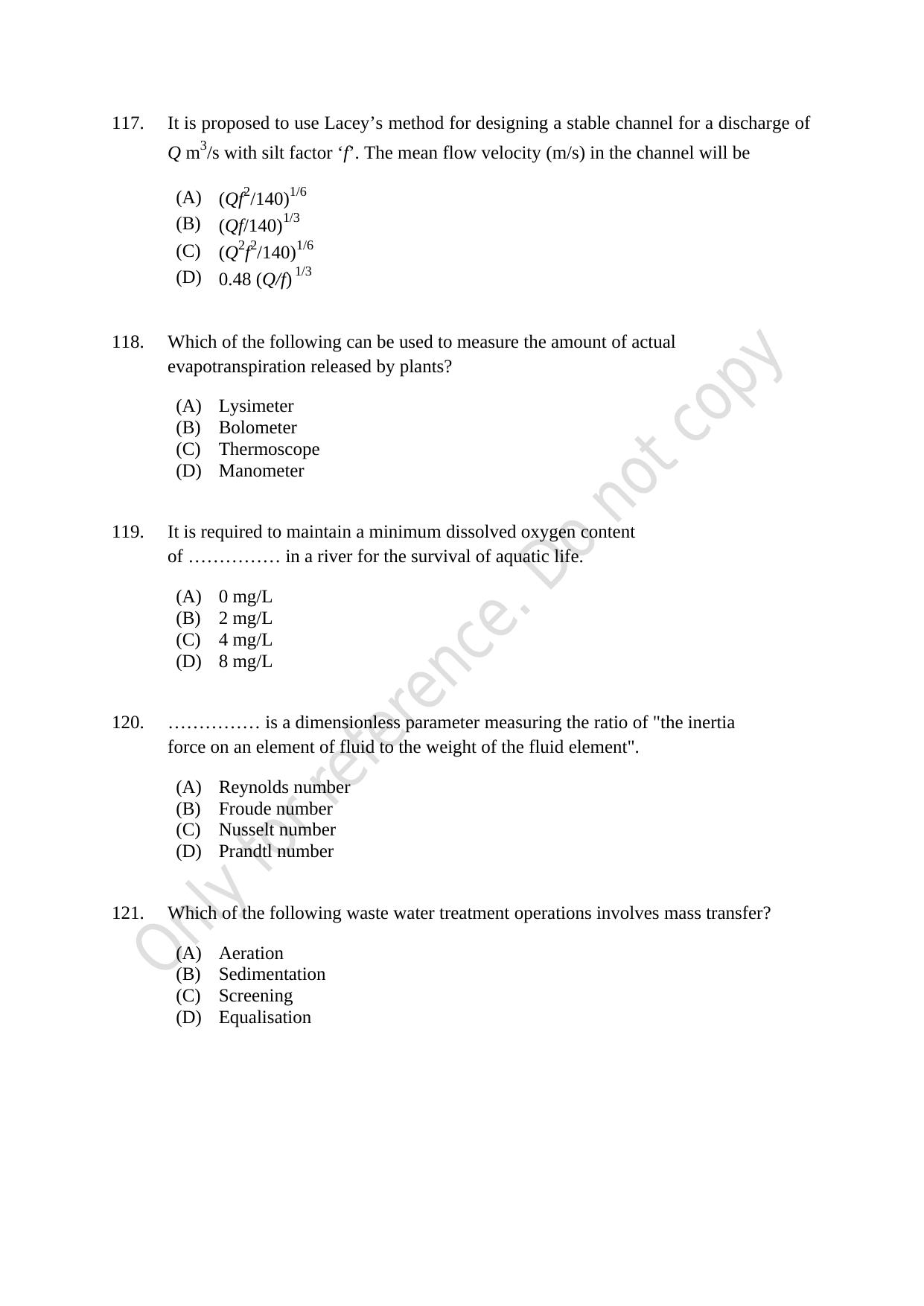CUSAT CAT 2021 Engineering Science Question Paper - Page 22