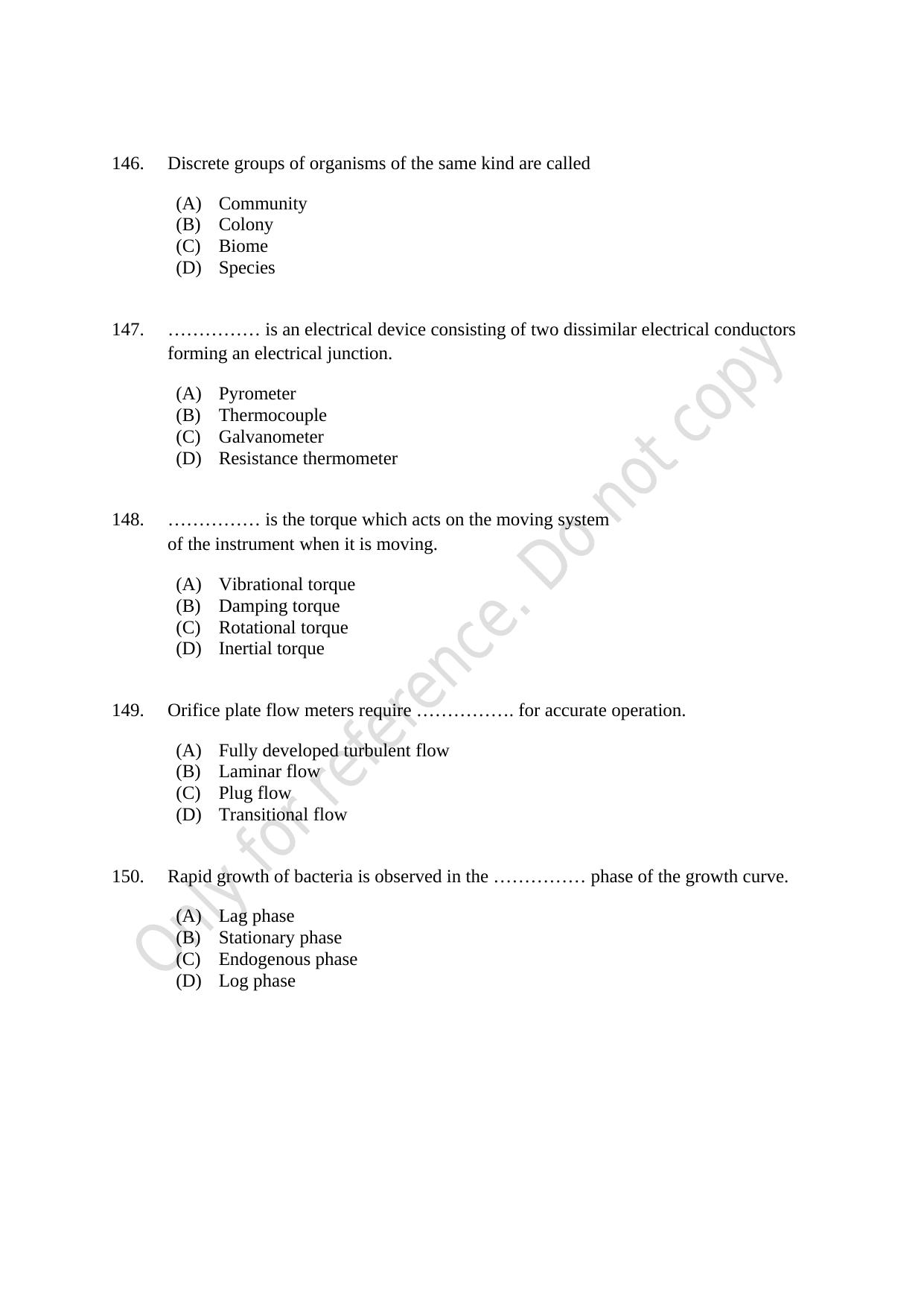CUSAT CAT 2021 Engineering Science Question Paper - Page 27