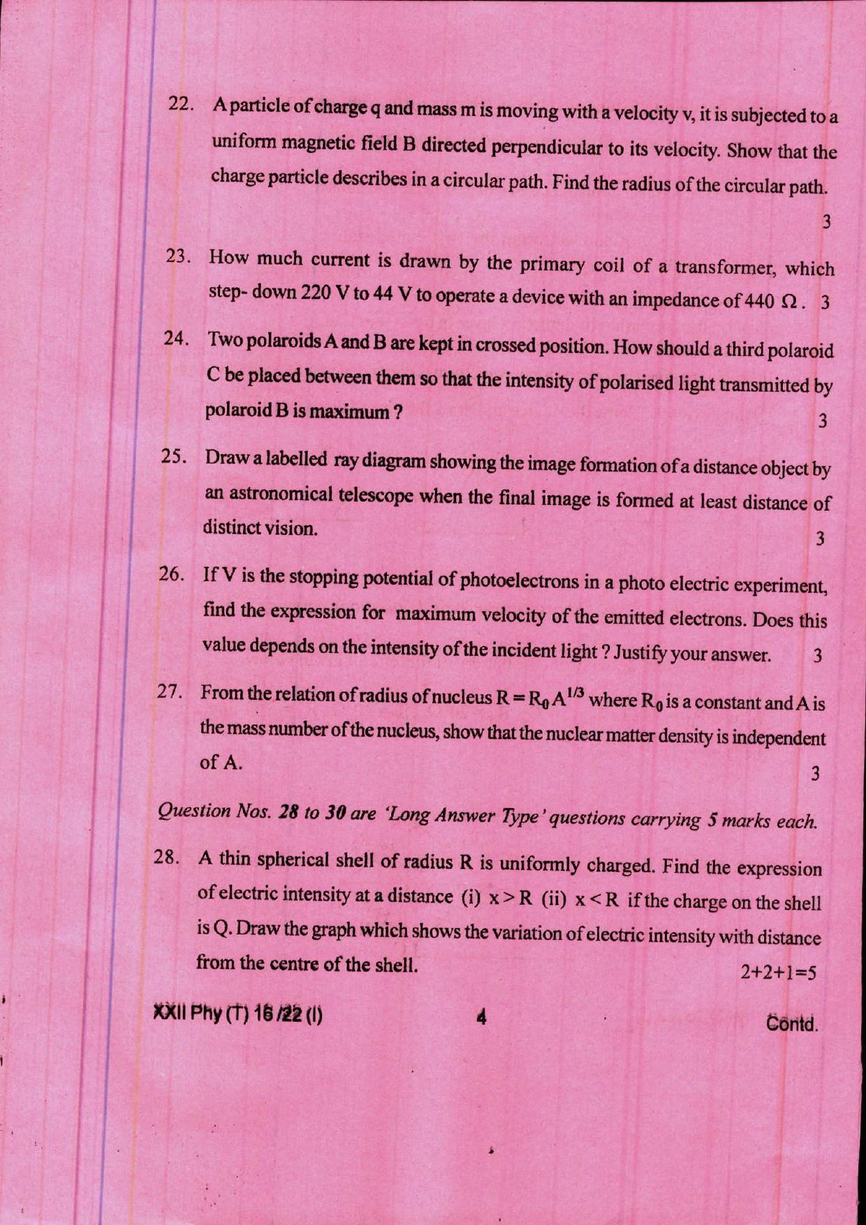 COHSEM 12th Question Papers Improvement 2022 Physics - Page 4