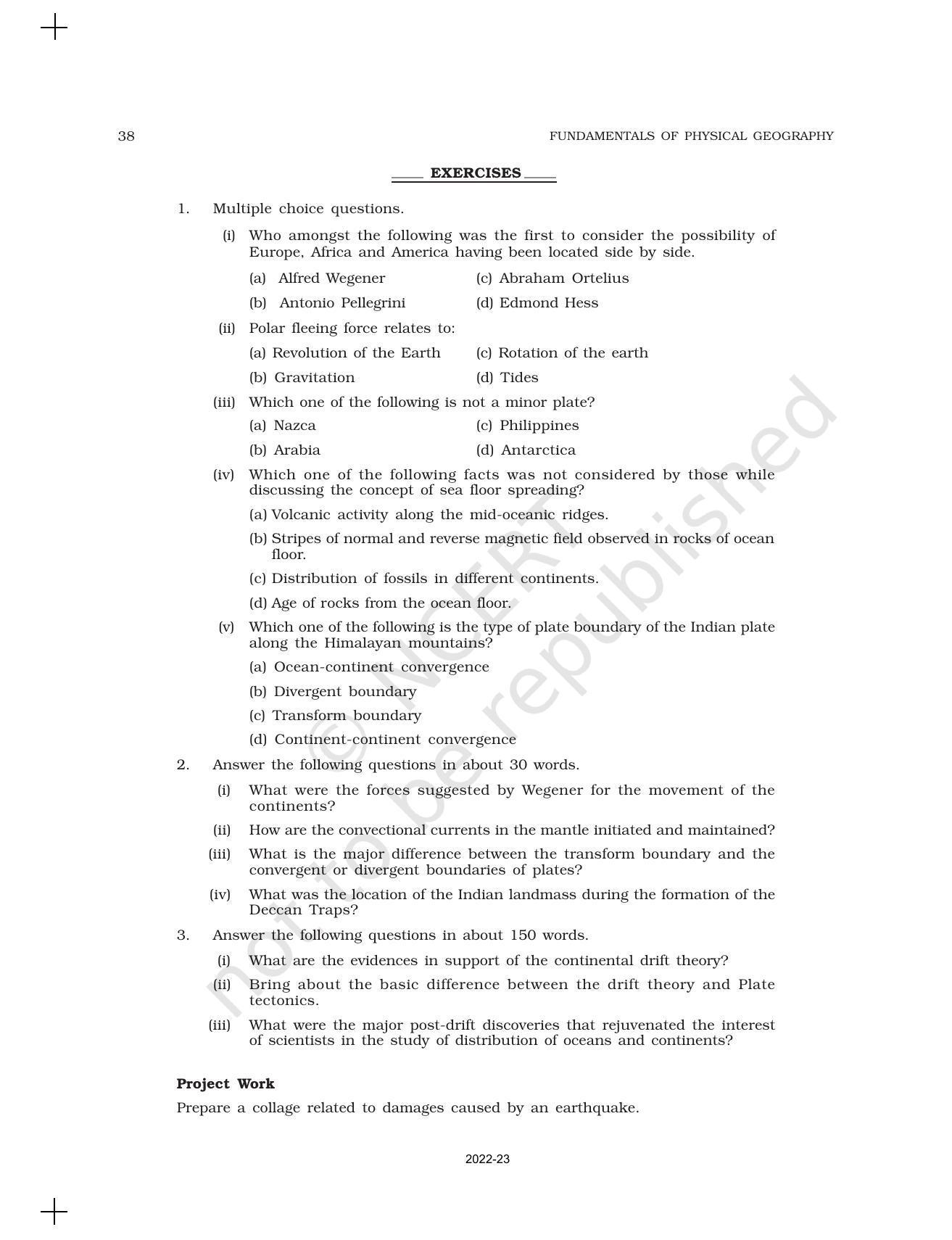 NCERT Book for Class 11 Geography (Part-I) Chapter 4 Distribution of Oceans and Continents - Page 9