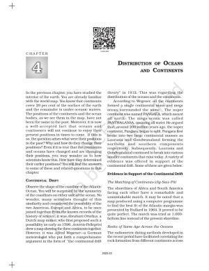 NCERT Book for Class 11 Geography (Part-I) Chapter 4 Distribution of Oceans and Continents