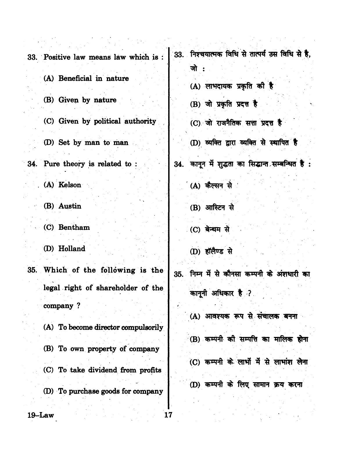 URATPG 2015 Law Question Paper - Page 17