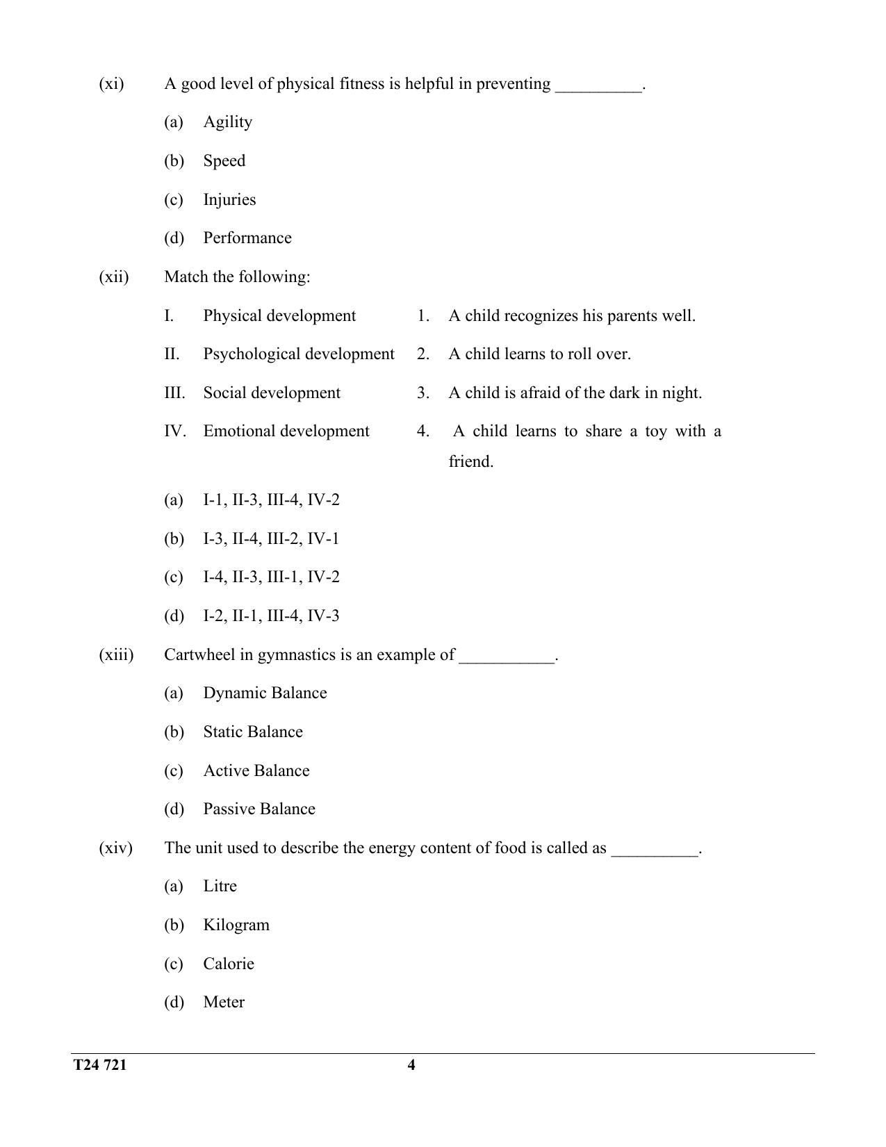ICSE Class 10 Physical Education 2024 Question Paper - Page 4