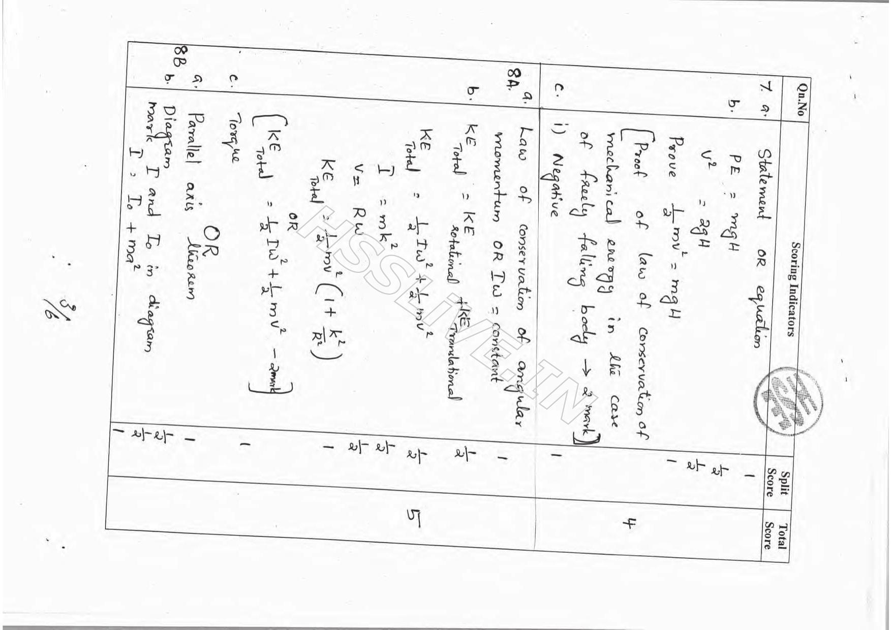 Kerala Plus One 2016 Physics Improvement Answer Key - Page 3