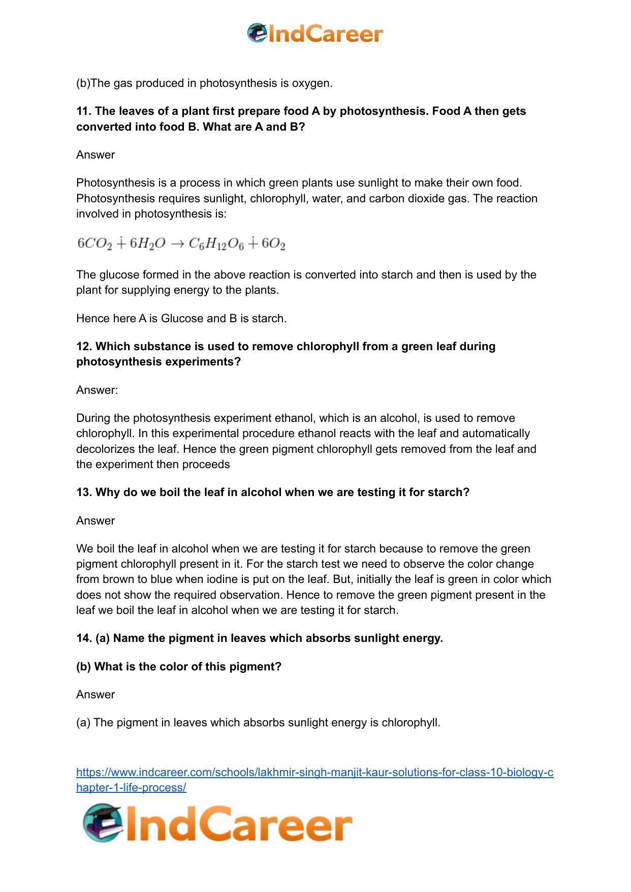 Lakhmir Singh Manjit Kaur  Solutions for Class 10 Biology: Chapter 1- Life Process - Page 5