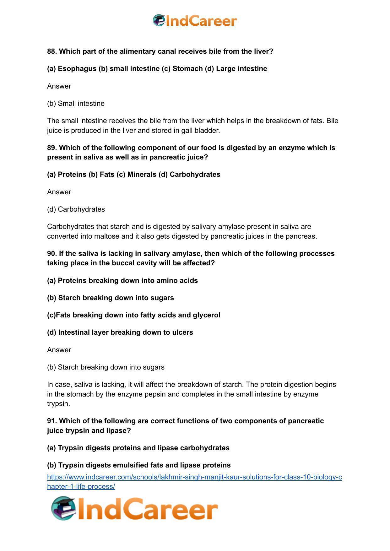 Lakhmir Singh Manjit Kaur  Solutions for Class 10 Biology: Chapter 1- Life Process - Page 37
