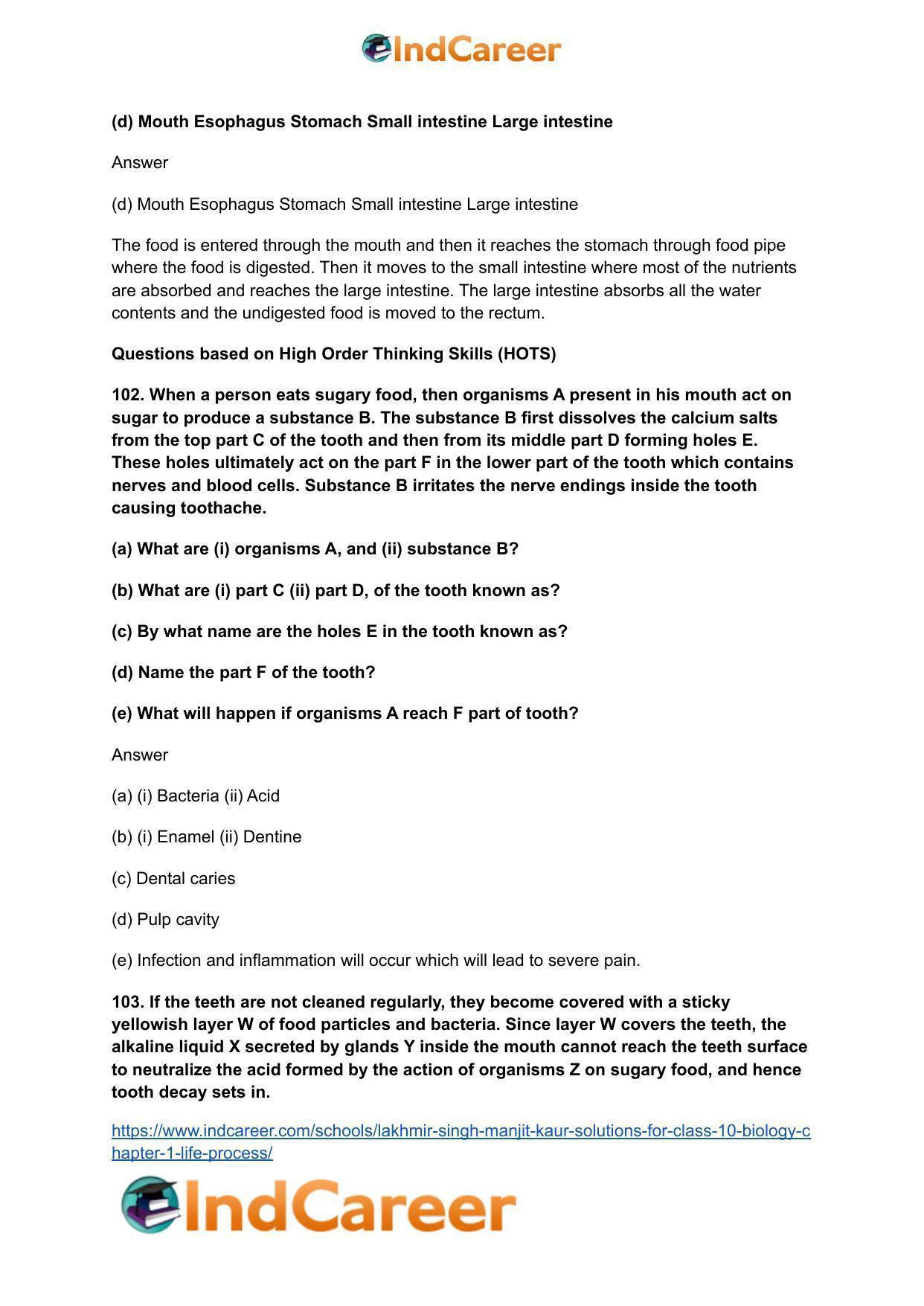 Lakhmir Singh Manjit Kaur  Solutions for Class 10 Biology: Chapter 1- Life Process - Page 41