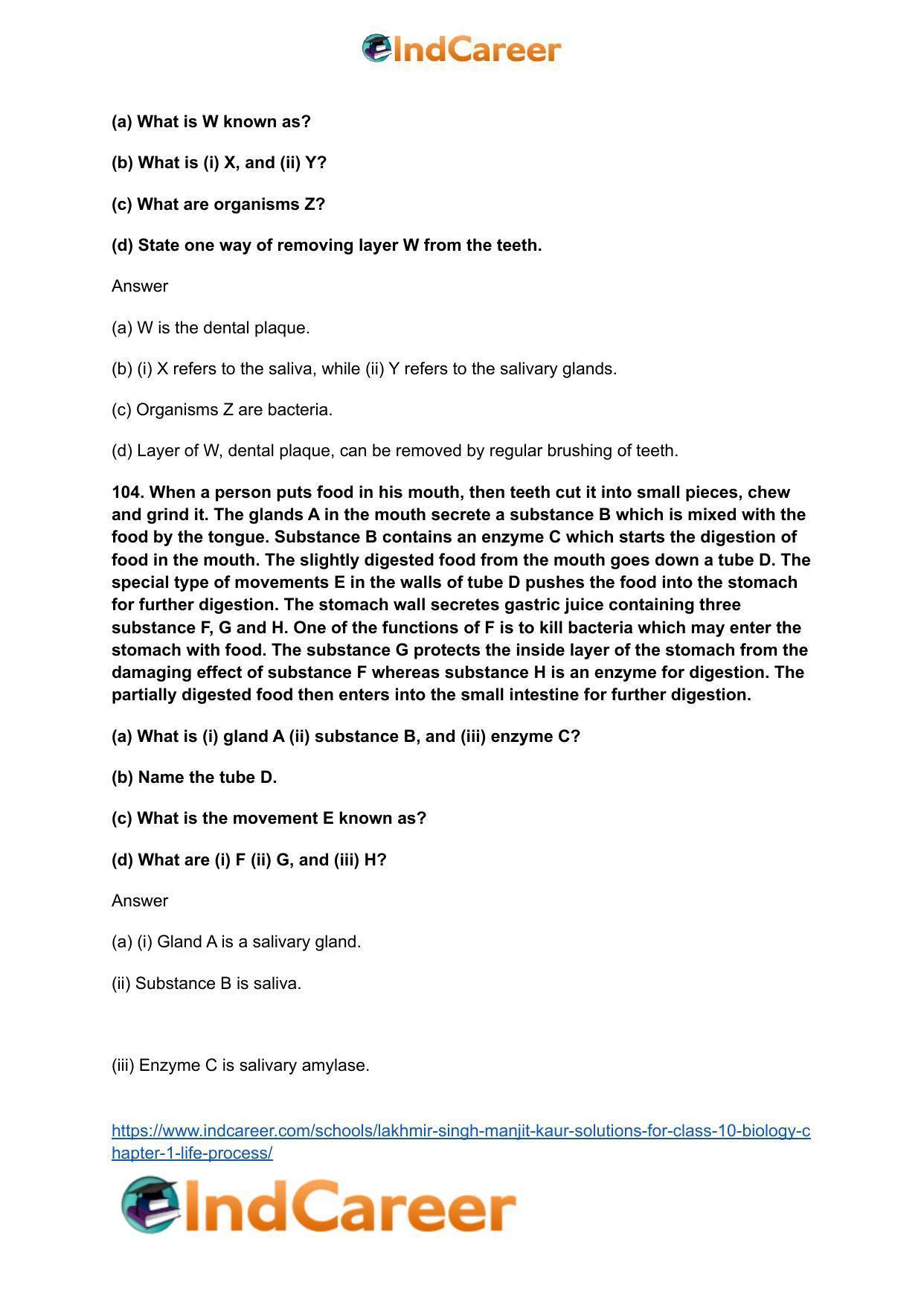 Lakhmir Singh Manjit Kaur  Solutions for Class 10 Biology: Chapter 1- Life Process - Page 42