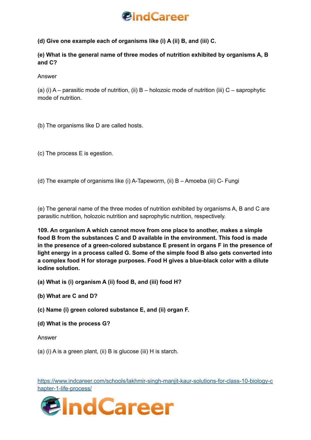 Lakhmir Singh Manjit Kaur  Solutions for Class 10 Biology: Chapter 1- Life Process - Page 46