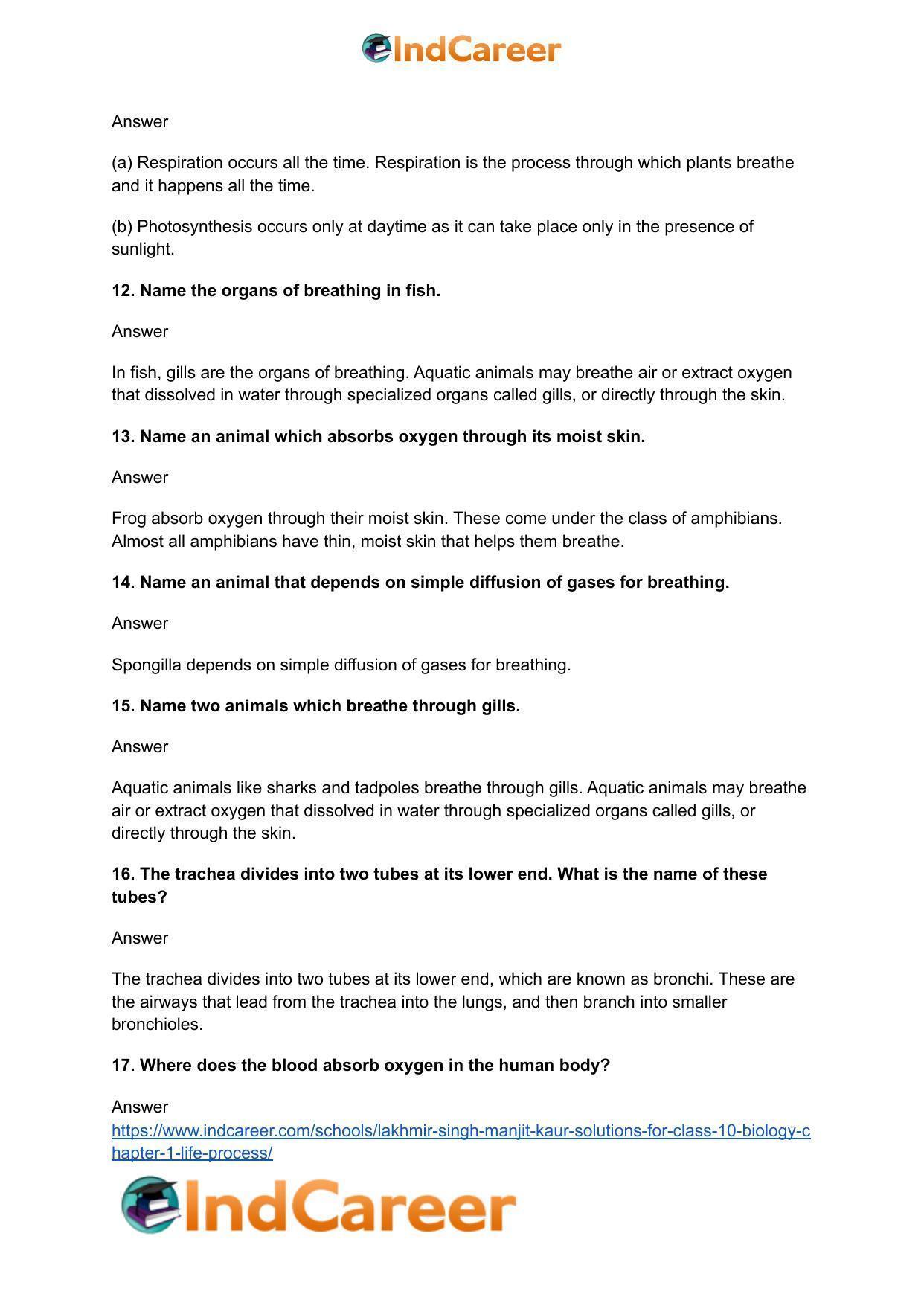 Lakhmir Singh Manjit Kaur  Solutions for Class 10 Biology: Chapter 1- Life Process - Page 50