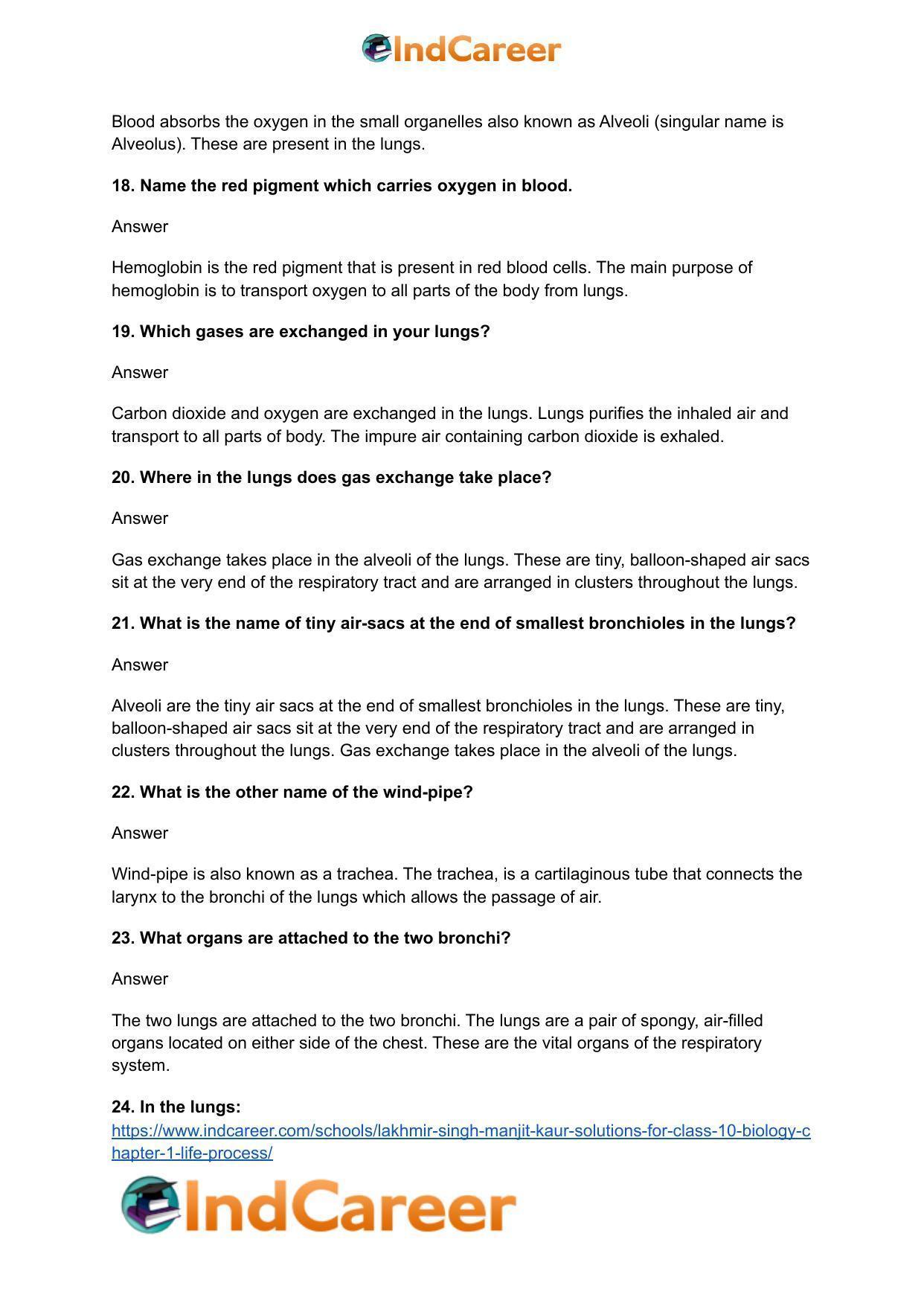 Lakhmir Singh Manjit Kaur  Solutions for Class 10 Biology: Chapter 1- Life Process - Page 51