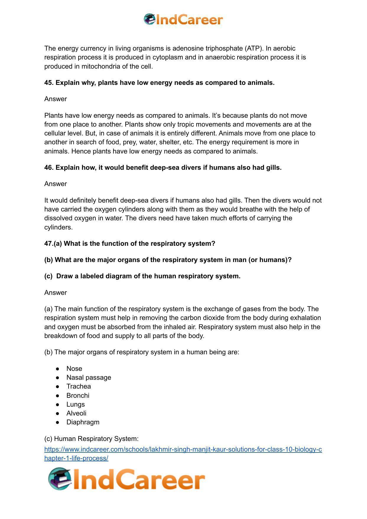 Lakhmir Singh Manjit Kaur  Solutions for Class 10 Biology: Chapter 1- Life Process - Page 60