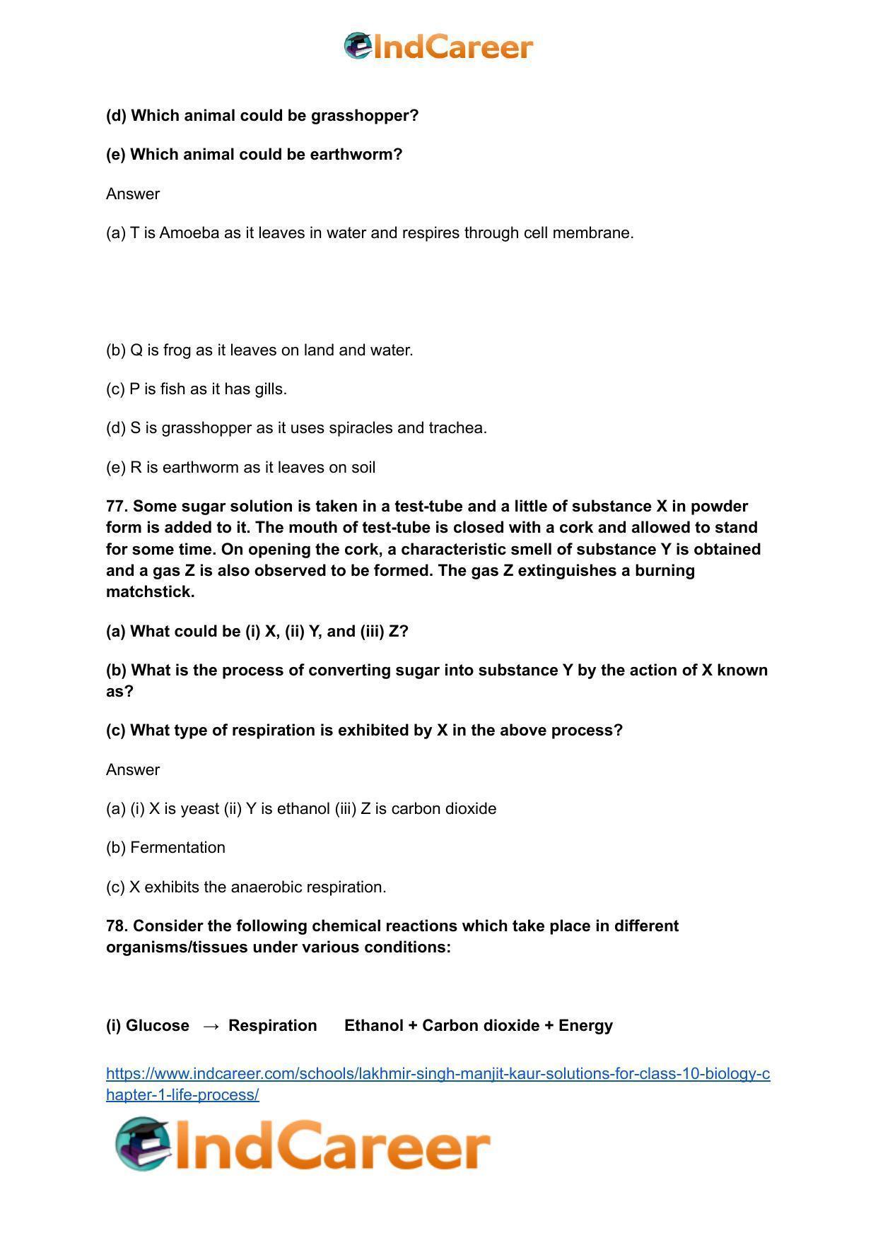 Lakhmir Singh Manjit Kaur  Solutions for Class 10 Biology: Chapter 1- Life Process - Page 76