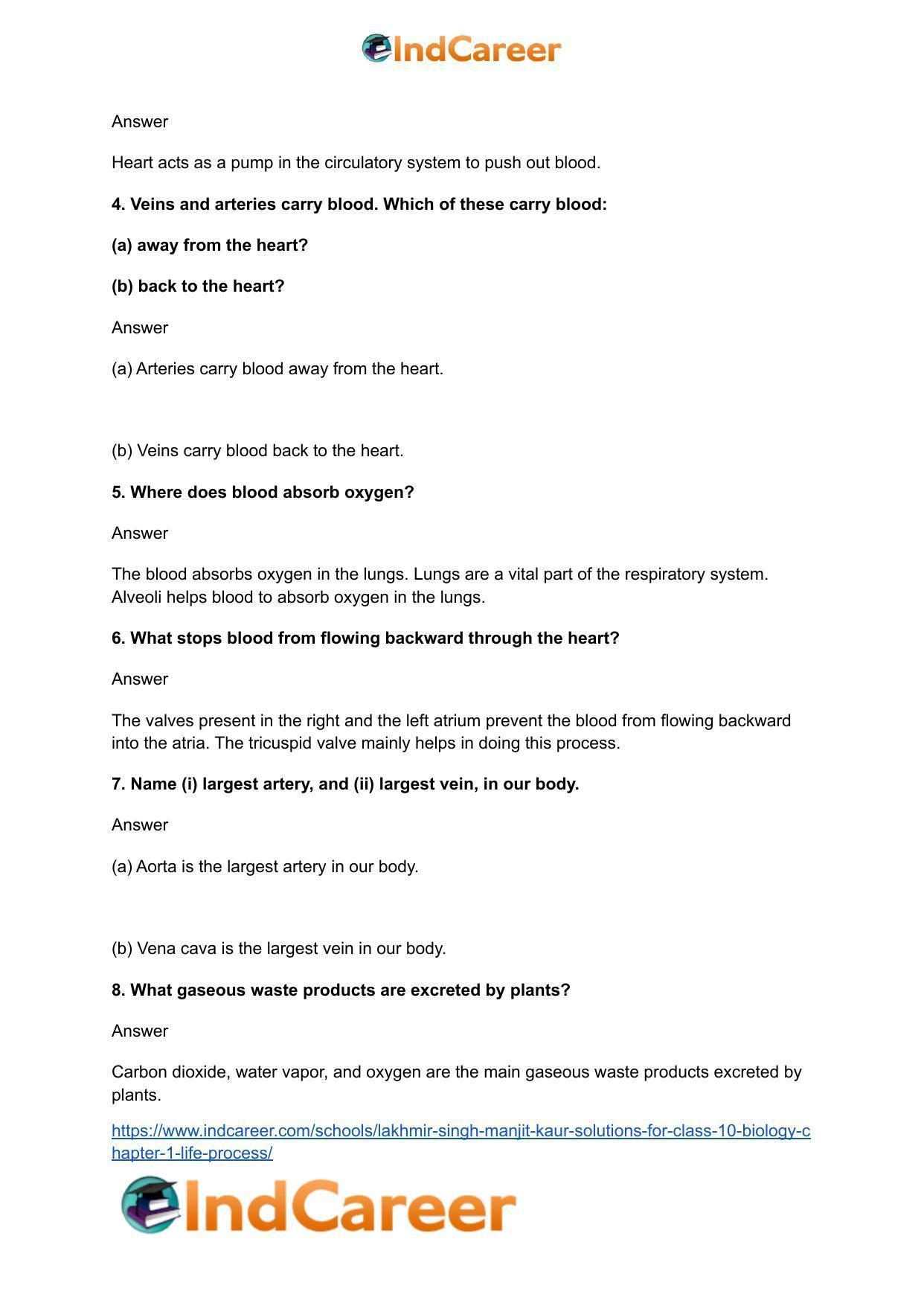 Lakhmir Singh Manjit Kaur  Solutions for Class 10 Biology: Chapter 1- Life Process - Page 80