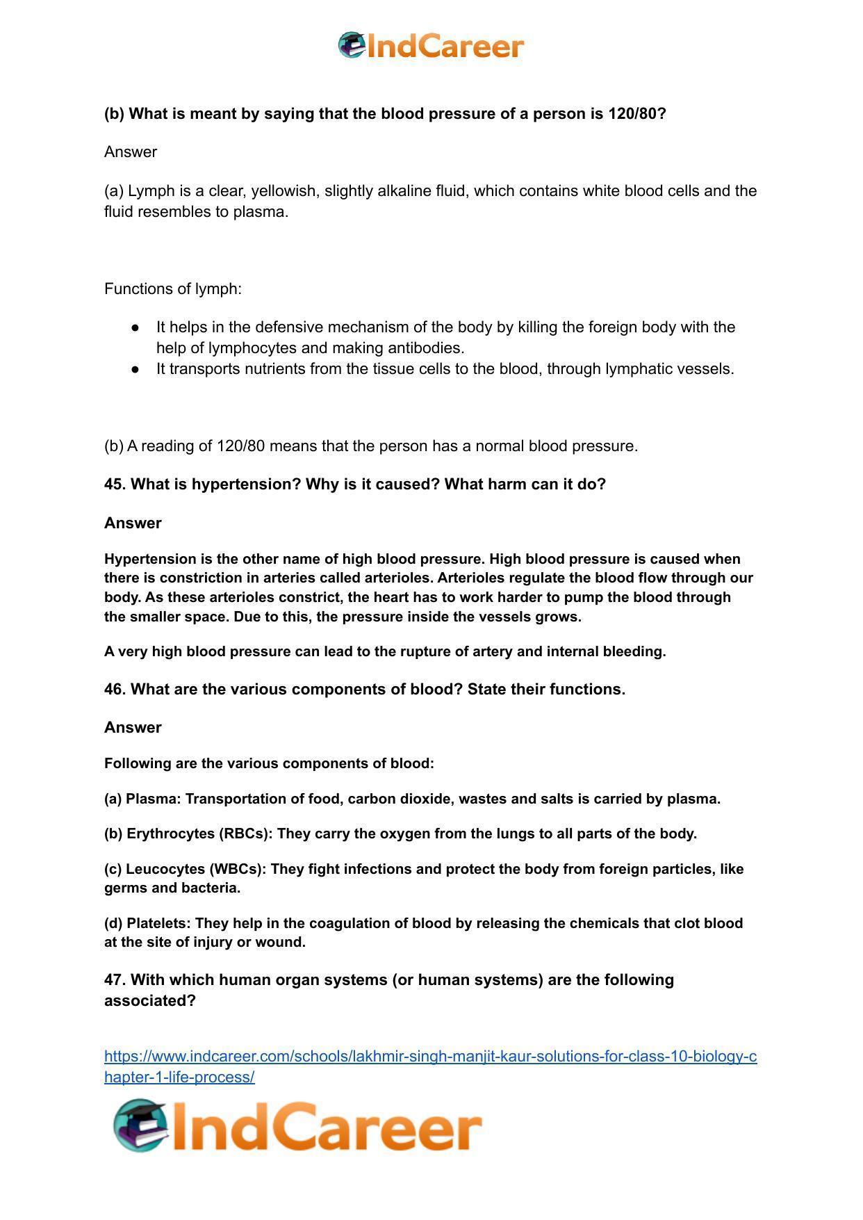 Lakhmir Singh Manjit Kaur  Solutions for Class 10 Biology: Chapter 1- Life Process - Page 91