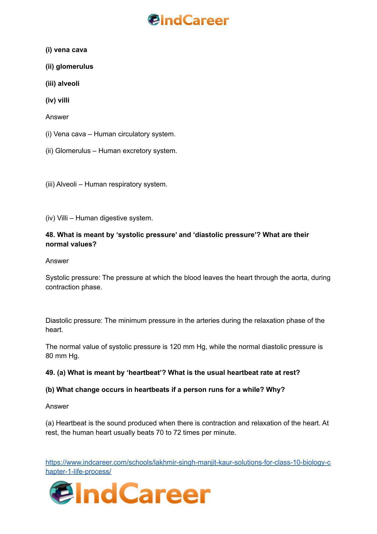 Lakhmir Singh Manjit Kaur  Solutions for Class 10 Biology: Chapter 1- Life Process - Page 92