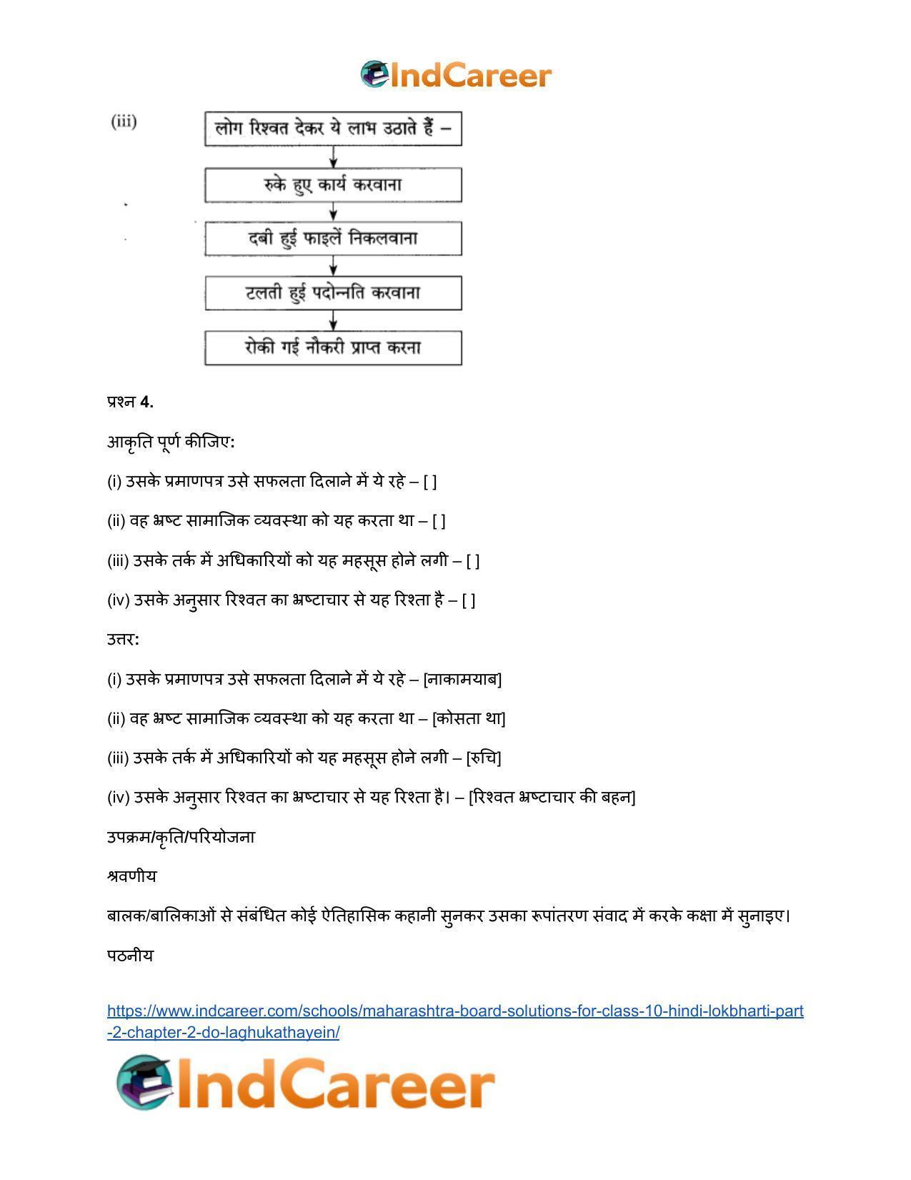 Maharashtra Board Solutions for Class 10- Hindi Lokbharti (Part 2): Chapter 2- दो लघुकथाएँ - Page 17