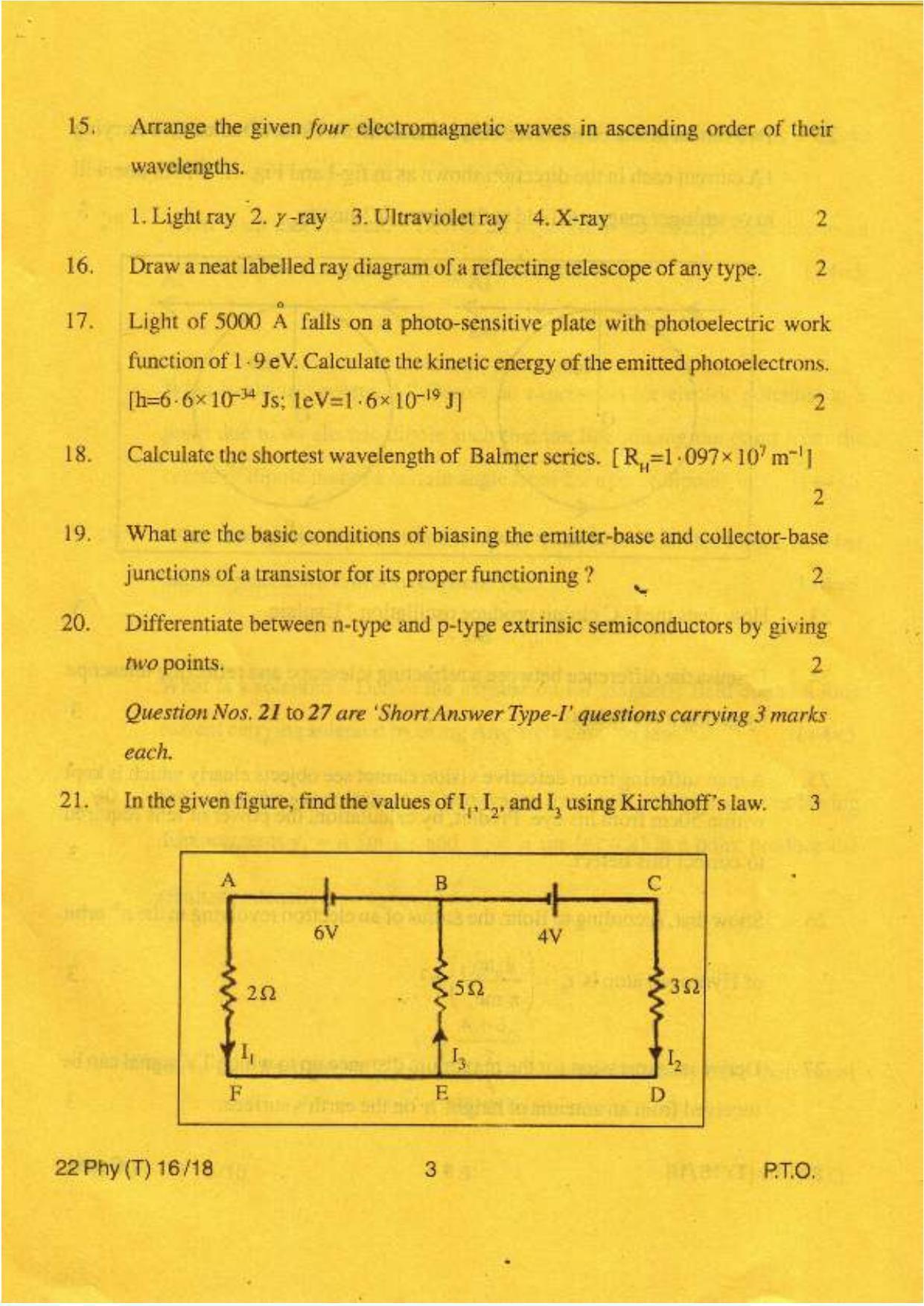 COHSEM Class 12 Physics 2018 Question Papers - Page 3