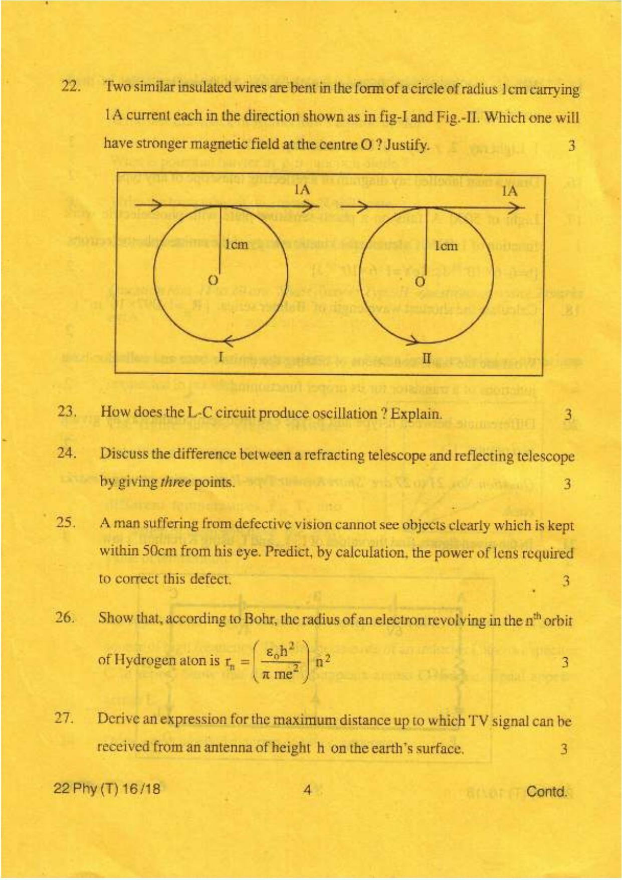 COHSEM Class 12 Physics 2018 Question Papers - Page 4