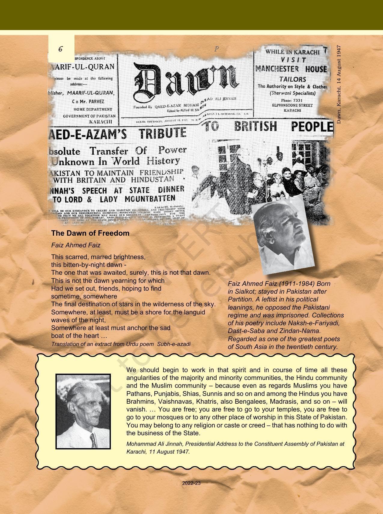 NCERT Book for Class 12 Political Science (Politics In India Since Independence) Chapter 1 Challenges of Nation BuildingNCERT Book for Class 12 Political Science (Politics In India Since Independence) Chapter 1 Challenges of Nation Building - Page 5